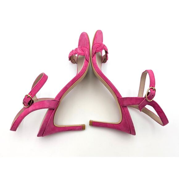 Stuart Weitzman Dancer Twistie 100 Suede Sandal Women's Pink Size US7 EU37.5 - Picture 5 of 10